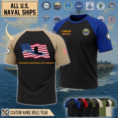 submarine independent duty corpsmanraglan tshirt1 9hzal