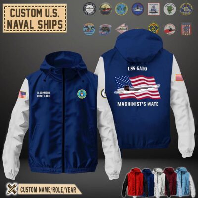 uss gato ssn 615flag windbreaker jackets1 awfcy