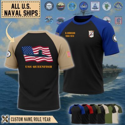 uss queenfish ssn 651raglan tshirt1 vkwdt