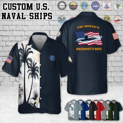 uss skipjack ssn 585flag pocket hawaiian shirt1 334us