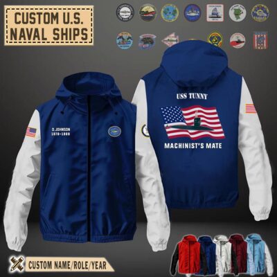 uss tunny ssn 682flag windbreaker jackets1 74kbd
