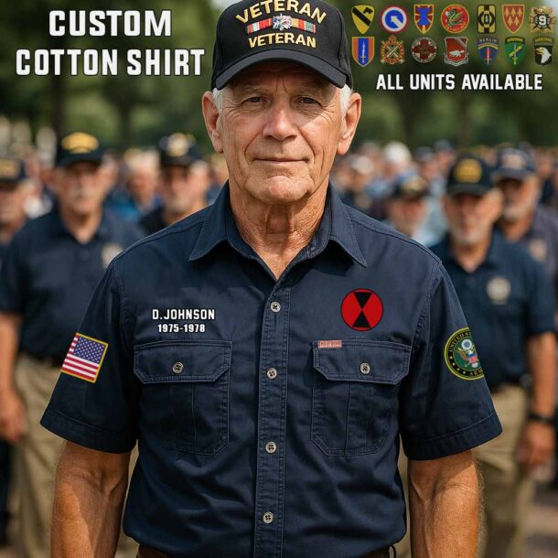 c company 1 32 infantry 7th idcotton cargo shirts2 ly3kj