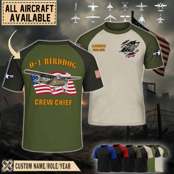 o 1 birddog vietnam o1 armyraglan tshirt2 873he