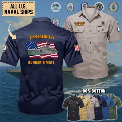 uss badger ff 1071cotton cargo shirts1 05wge