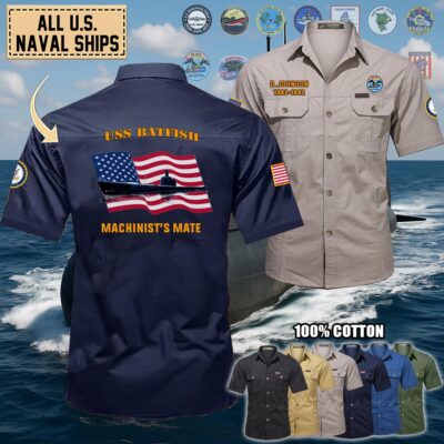 uss batfish ss 310cotton cargo shirts1 33mku