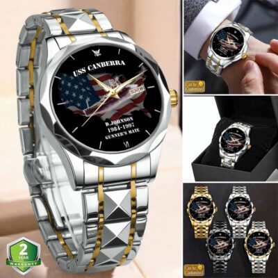 uss canberra cag 2stainless steel watch 1pgkg