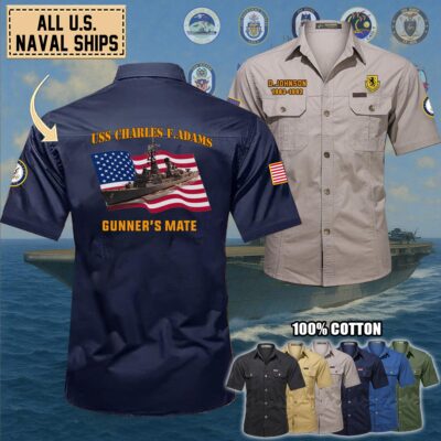 uss charles fadams ddg 2cotton cargo shirts1 idmxx