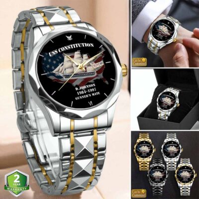 uss constitutionstainless steel watch 9ueku