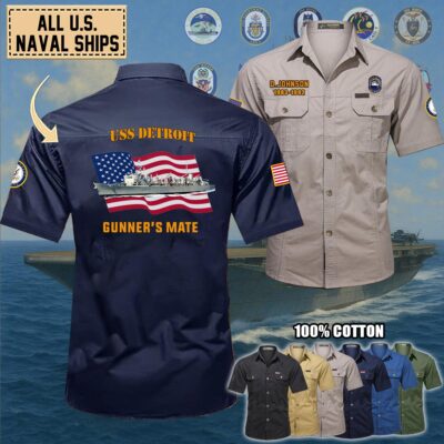 uss detroit aoe 4cotton cargo shirts1 4pl1v