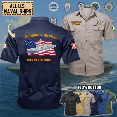 uss forrest sherman ddg 98cotton cargo shirts1 8f898