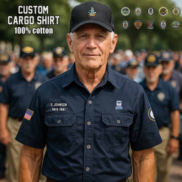 uss marvin shields de 1066cotton cargo shirts2 gffm0