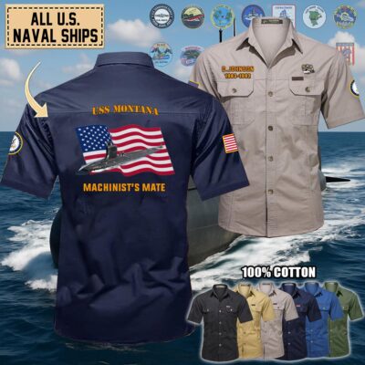 uss montana ssn 794cotton cargo shirts1 w9myq