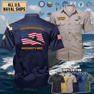 uss pennsylvania ssbn 735cotton cargo shirts1 htexx