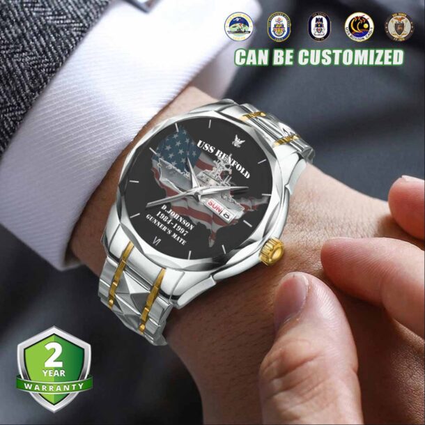 USS Benfold DDG 65 Stainless Steel Watch 3 Thu