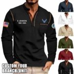 custom us branches long sleeve stand casual shirt 5 min 1pojo