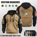 Custom US Branches Half Zip Hoodie 4