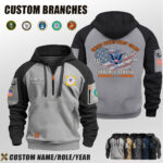 Custom US Branches Half Zip Hoodie 5