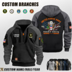 Custom US Branches Halfzip Hoodie0