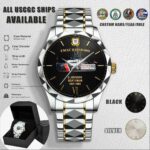 Custom USCGC Ships Stainless Steel Watch