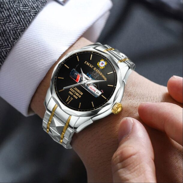 Custom USCGC Ships Stainless Steel Watch 2