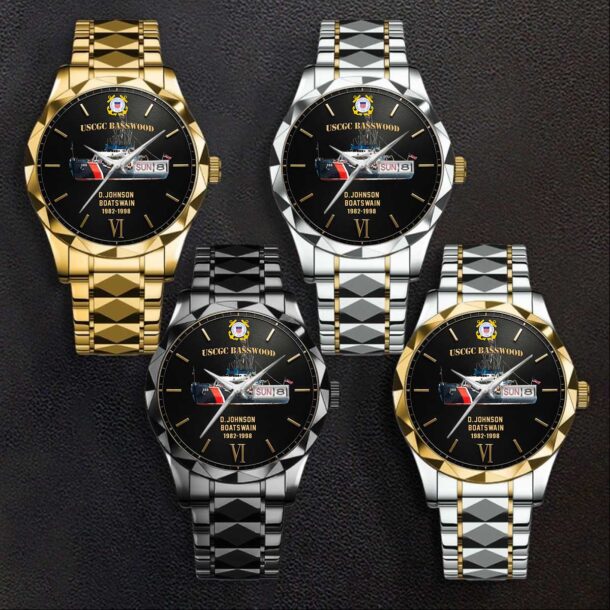 Custom USCGC Ships Stainless Steel Watch 3