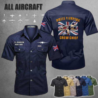 De Havilland Dh115 Vampire Jet_Cotton Cargo Shirt