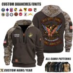 Custom US Branches All Gave Some Some Gave All Camo Halfzip Hoodie 4 2