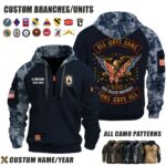 Custom US Branches All Gave Some Some Gave All Camo Halfzip Hoodie 8 2