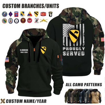 Custom US Branches H5 Halfzip Hoodie 1