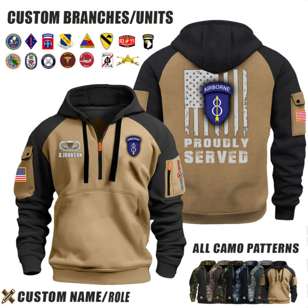 Custom US Branches H5 Halfzip Hoodie 15