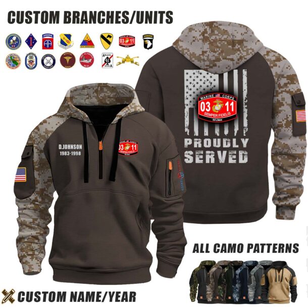Custom US Branches H5 Halfzip Hoodie 3