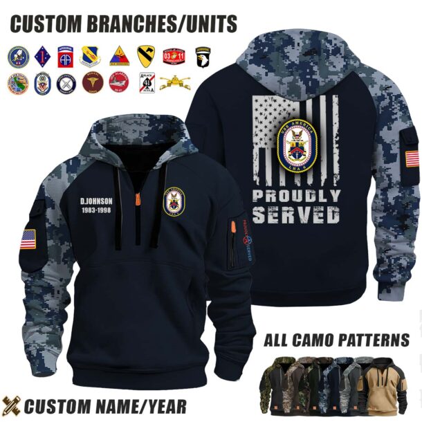 Custom US Branches H5 Halfzip Hoodie 8