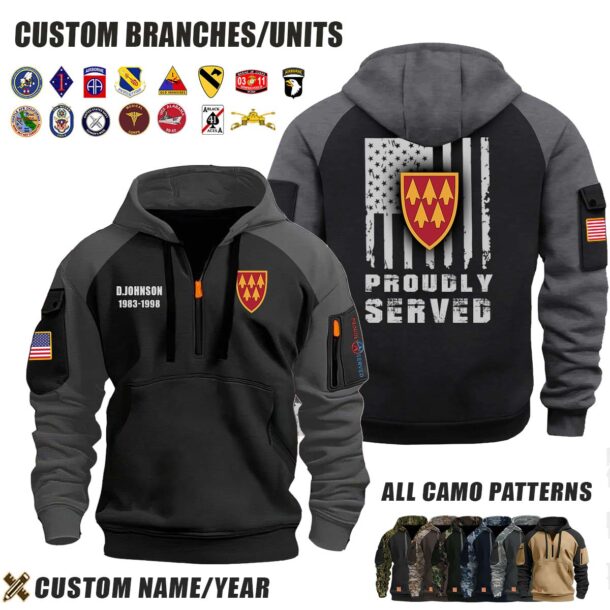 Custom US Branches H5 Halfzip Hoodie 9
