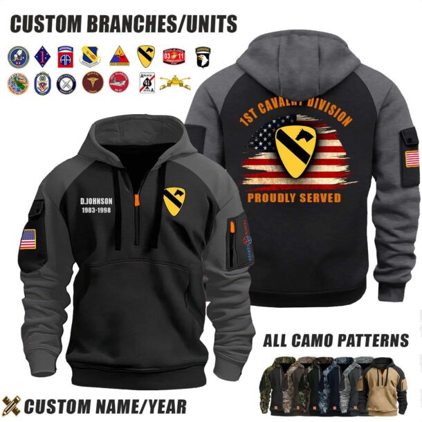 Custom US Branches Halfzip Hoodie 5 2