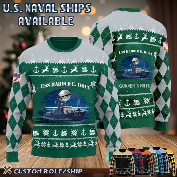 Custom US Naval Ships Ugly Sweater 9