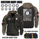 Custom US Navy Jobs Camo Halfzip Hoodie 2