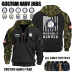 Custom US Navy Jobs Camo Halfzip Hoodie 7