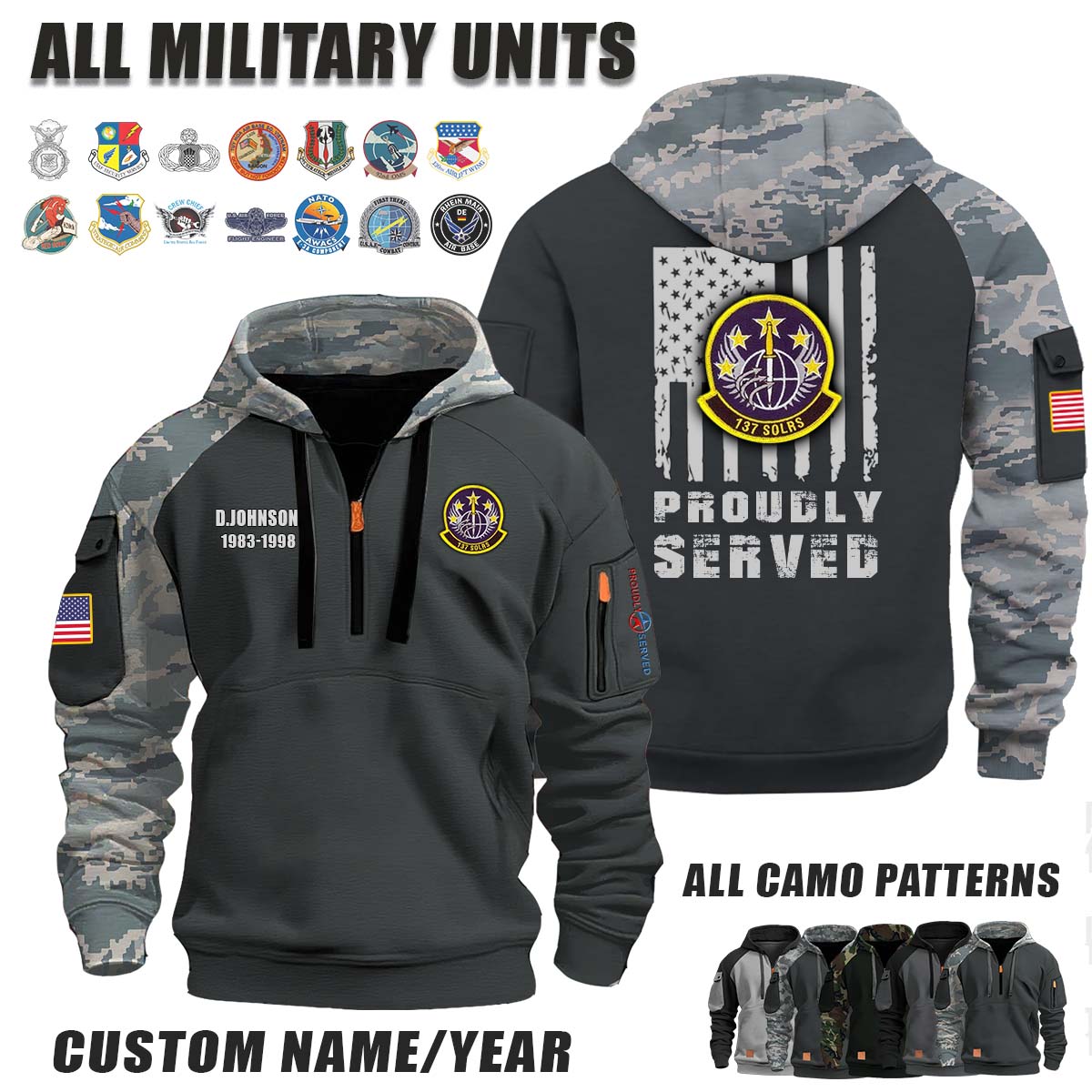 137th SOLRS Special Operations Logistics Readiness Squadron_Camo Halfzip Hoodie