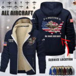 Custom Aircraft Flag Fleece Zip Hoodie 1 1