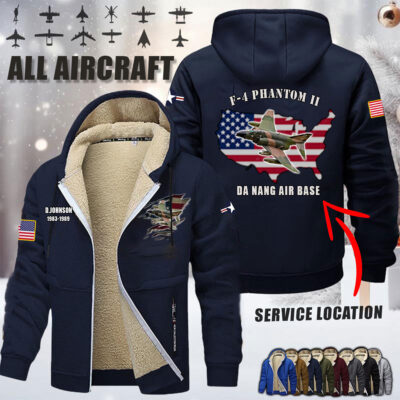 Custom Aircraft Flag Fleece Zip Hoodie 1 1