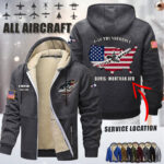 Custom Aircraft Flag Fleece Zip Hoodie 2