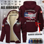Custom Aircraft Flag Fleece Zip Hoodie 6