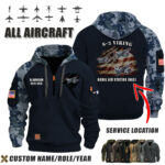 Custom Aircraft Flag Halfzip Hoodie 10