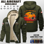 Custom US Aircraft Sunset Fleece Zip Hoodie 1