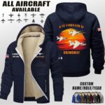 Custom US Aircraft Sunset Fleece Zip Hoodie 3