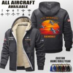 Custom US Aircraft Sunset Fleece Zip Hoodie 4
