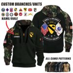 Custom US Army N1 All Gave Some Double Flag Halfzip Hoodie 1