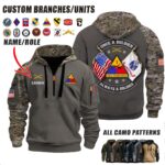 Custom US Army N1 All Gave Some Double Flag Halfzip Hoodie 2