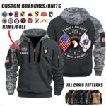 Custom US Army N1 All Gave Some Double Flag Halfzip Hoodie 3