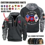 Custom US Army N2 All Gave Some Double Flag Halfzip Hoodie 5